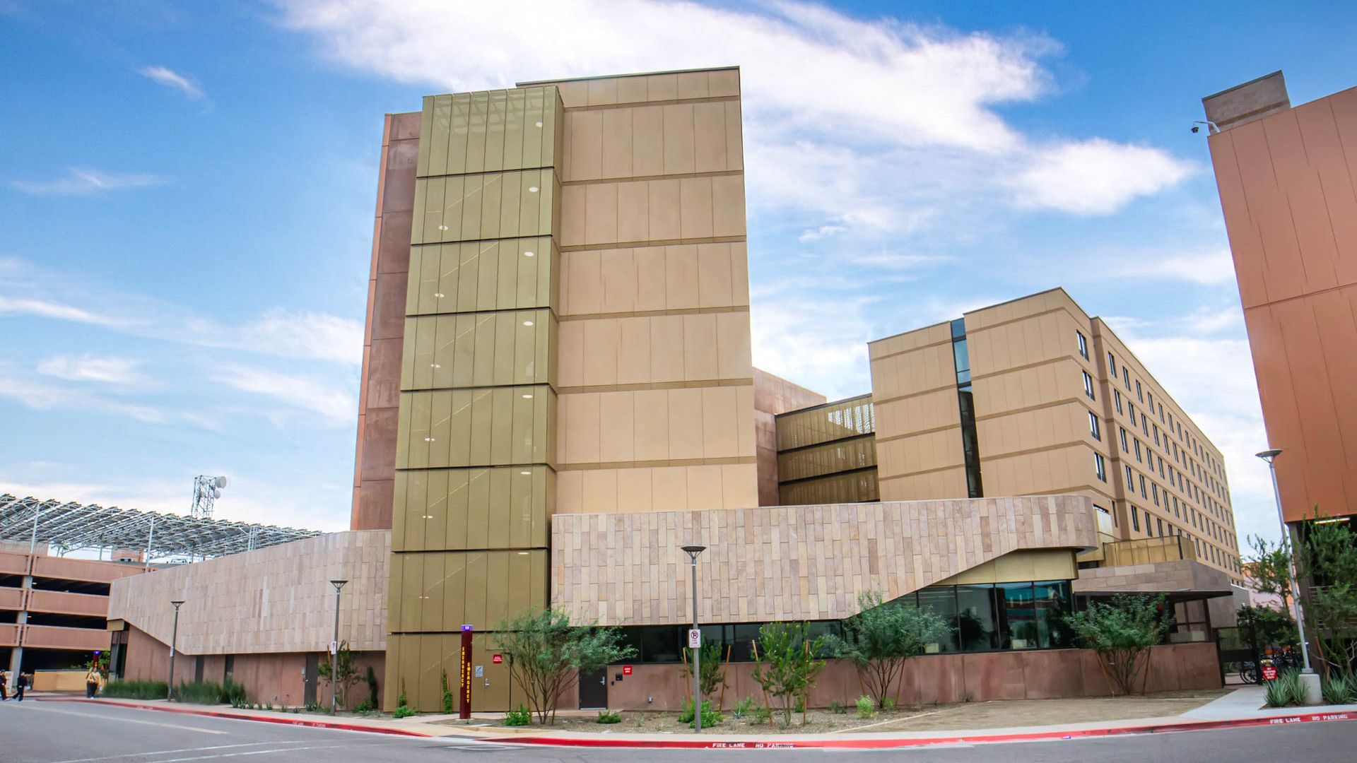 ASU Herberger student housing with Fossil Creek Flagstone supported by Gridworx rainscreen systems